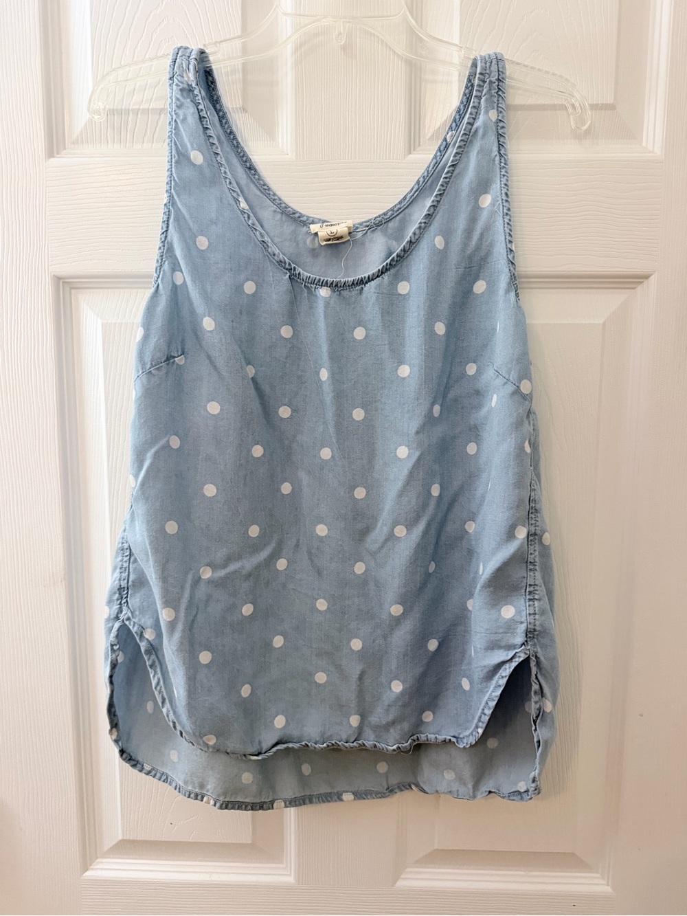 Andrea Jovine polka dot tencel tank top sz L